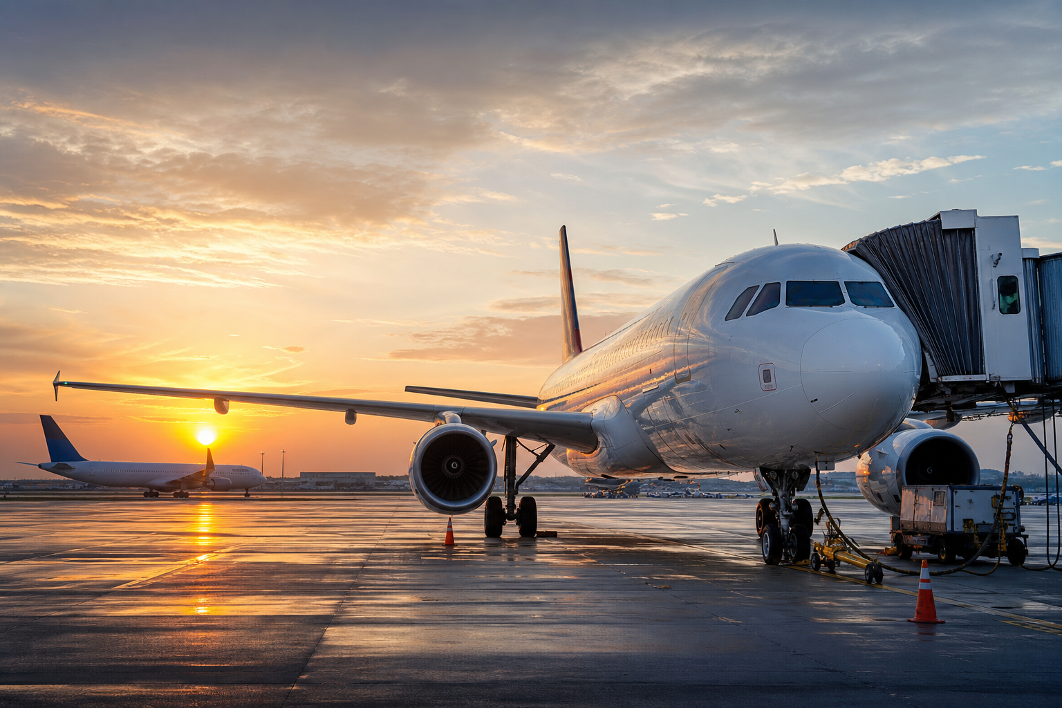 Flugzeug auf Vorfeld als Symbol für digitale Luftfahrt-Dokumentation