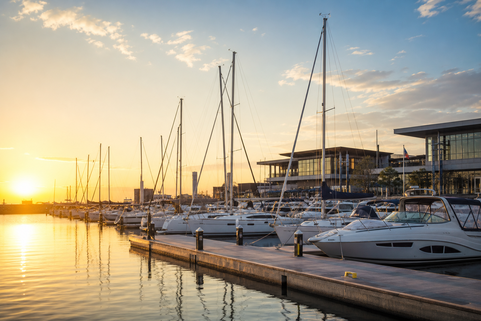 Marina mit Yachten als Symbol für digitale maritime Dokumentation