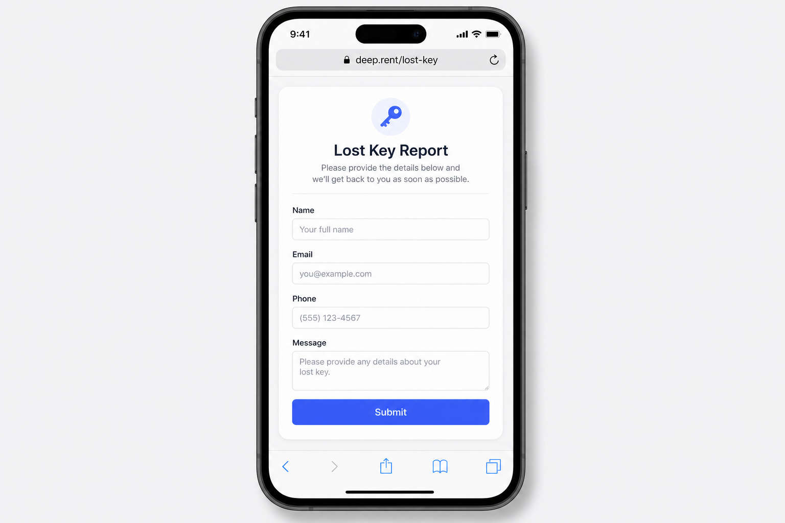 Finder scannt QR und hinterlässt Kontaktdaten